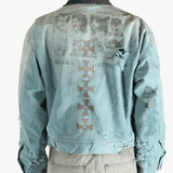 Grey jacket worn by a person, showing the jacket's fit