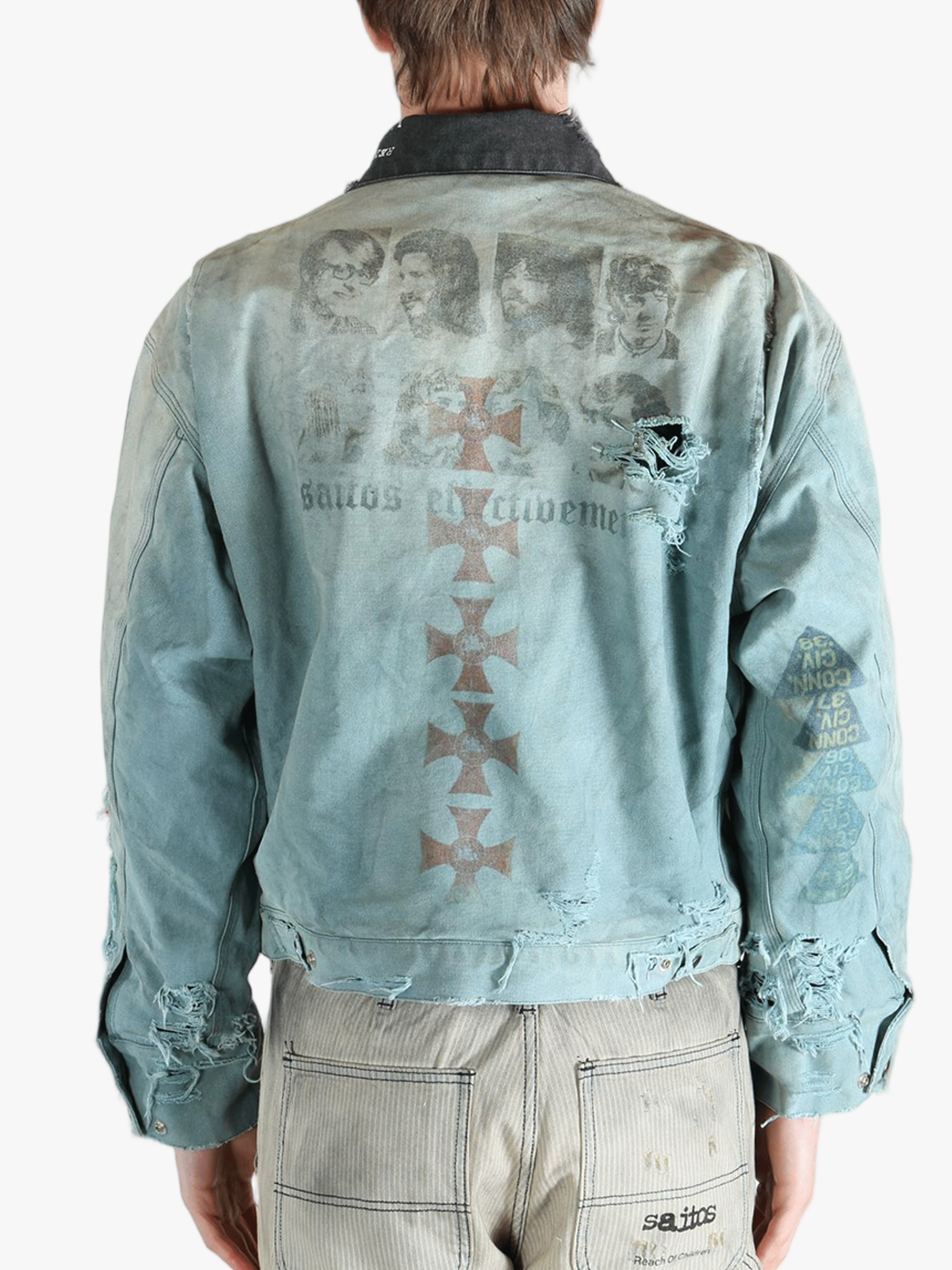 Grey jacket worn by a person, showing the jacket's fit