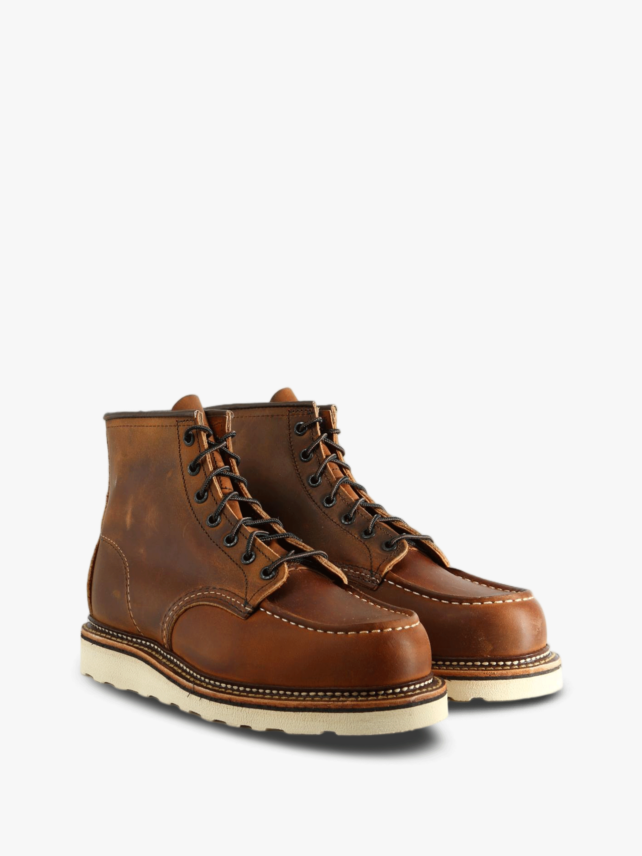 Brown boots, front view
