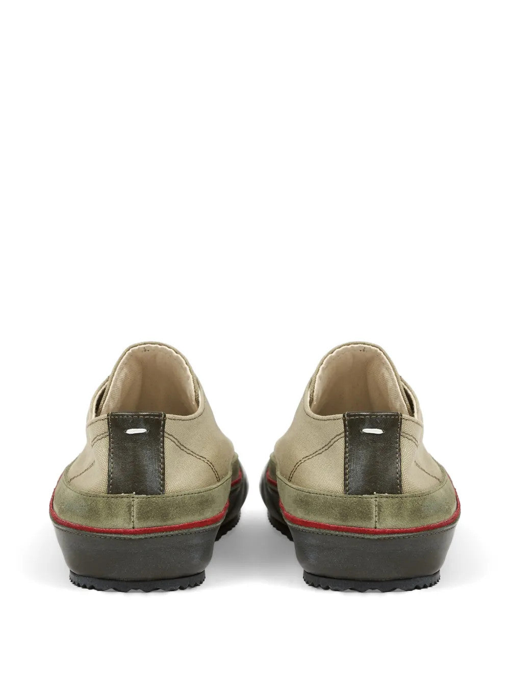 Green shoes, back view