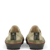 Green shoes, back view