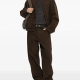 Brown pants, full body view