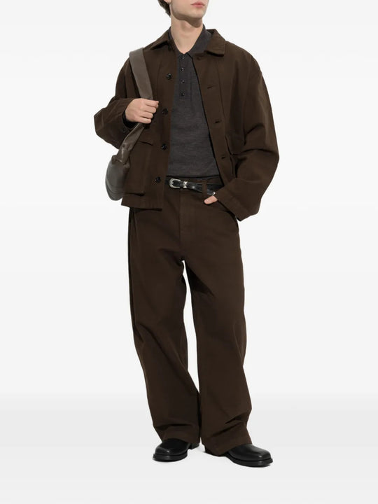 Brown pants, full body view