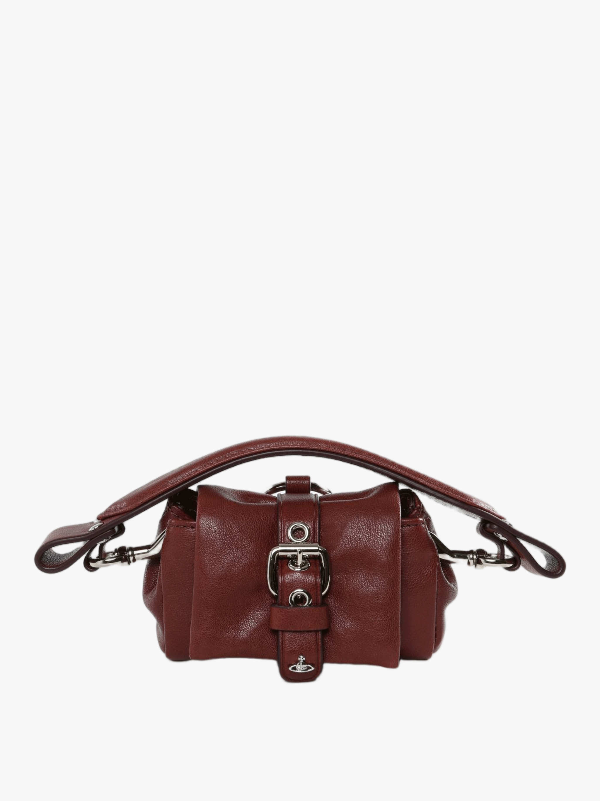 Burgundy bag, front view