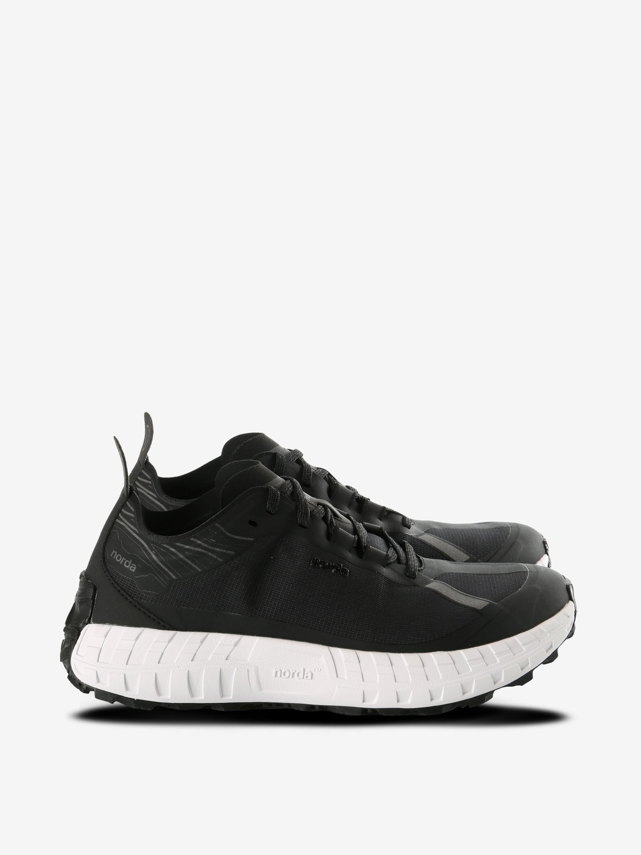 Black sneakers, front view