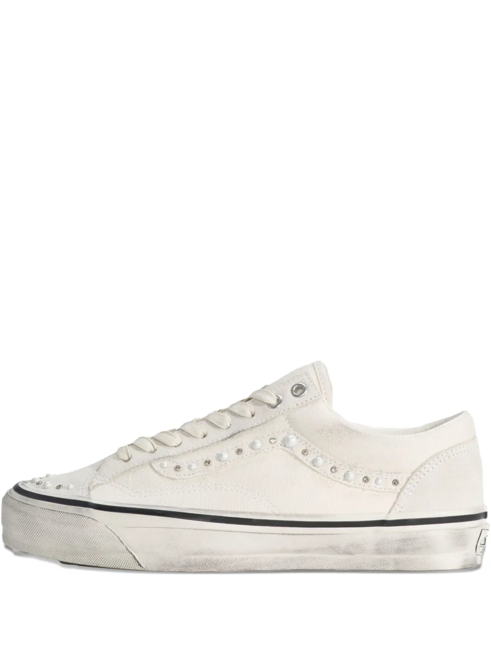 White sneaker, front view
