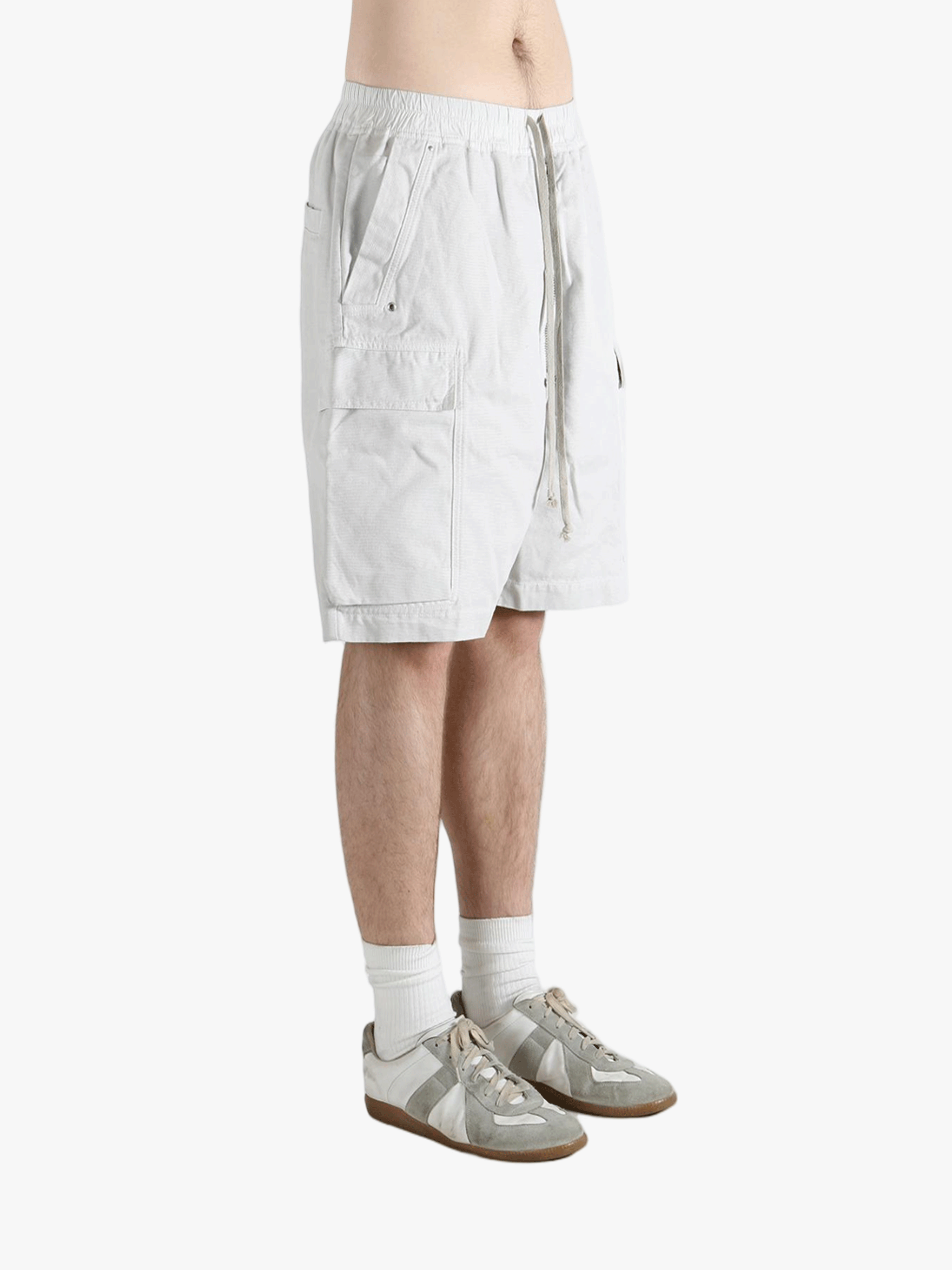 White shorts, side view