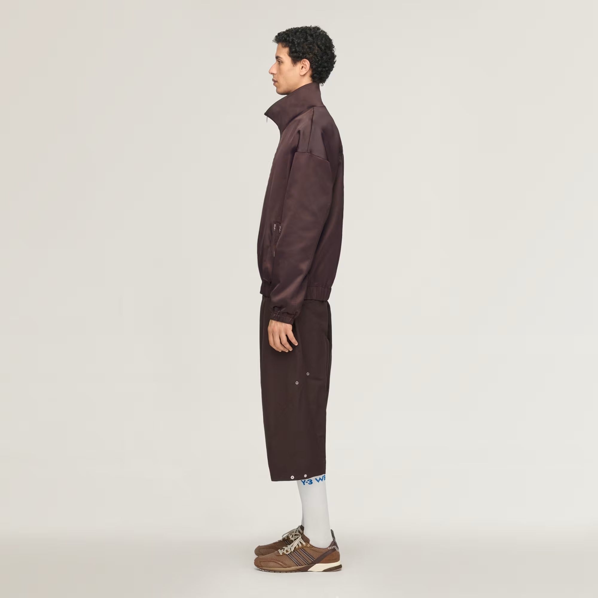 Brown pants, full body view