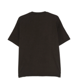 Black t-shirt, back view showing relaxed fit