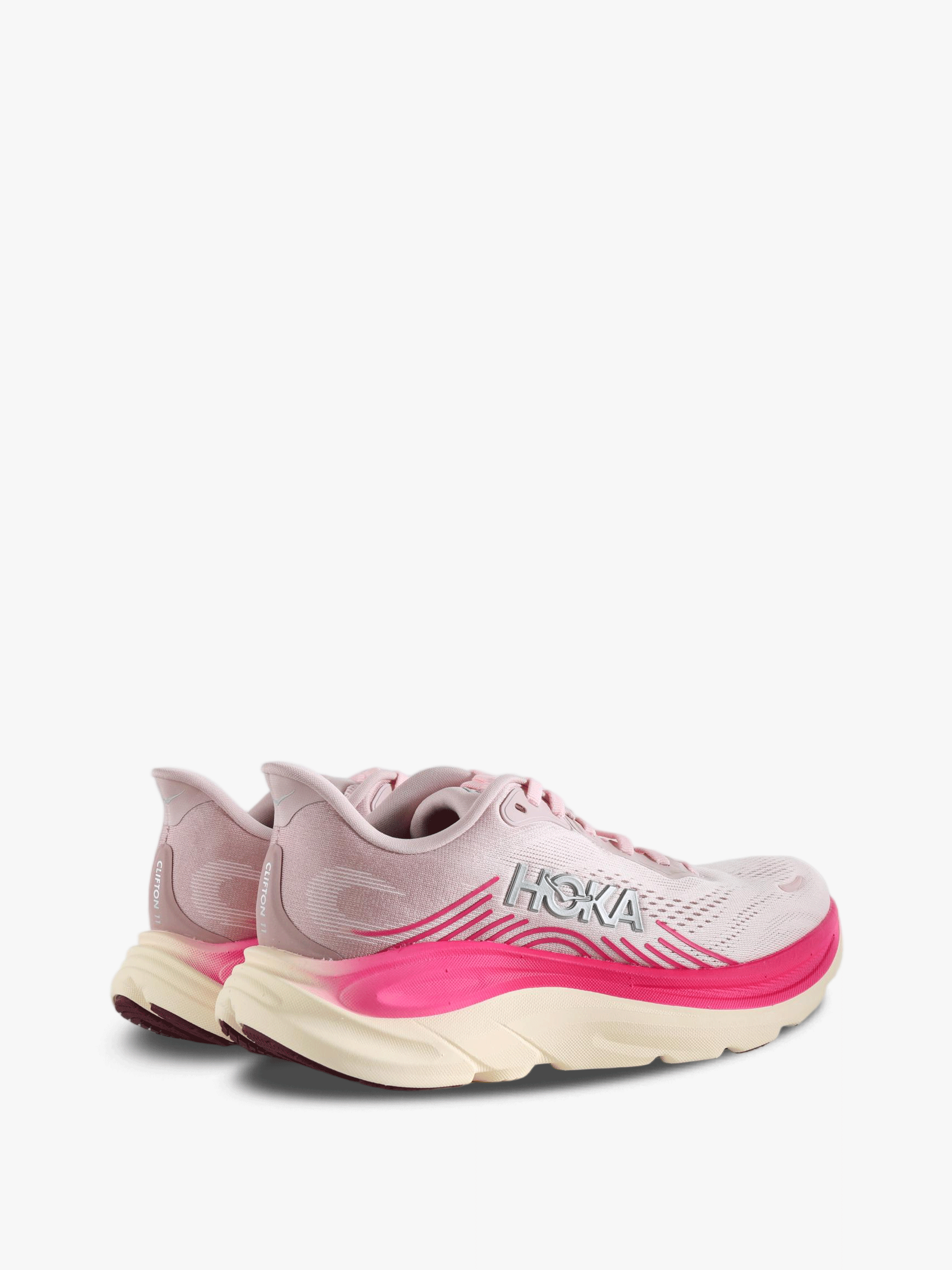 Pink shoes, back view