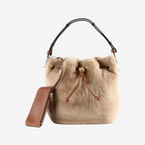 Tan bag, front view