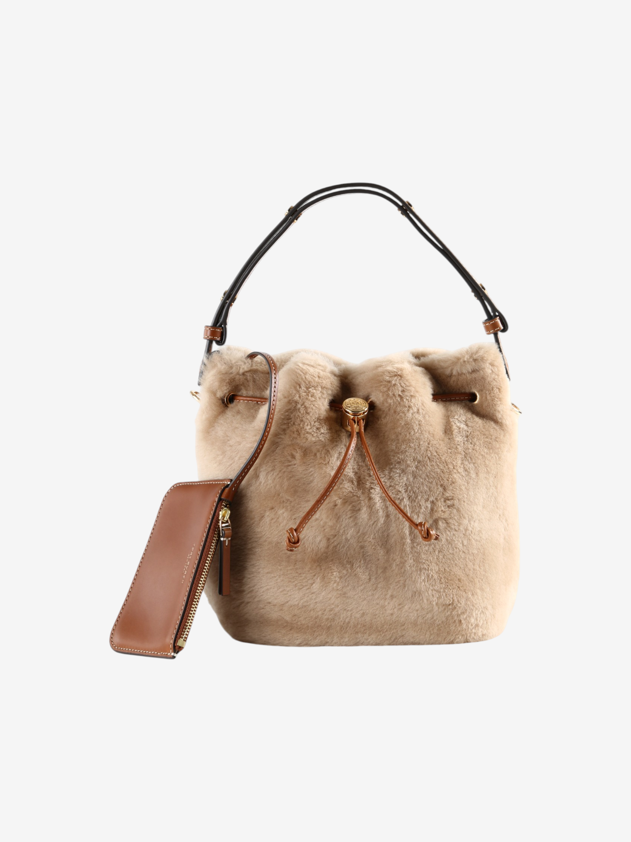 Tan bag, front view