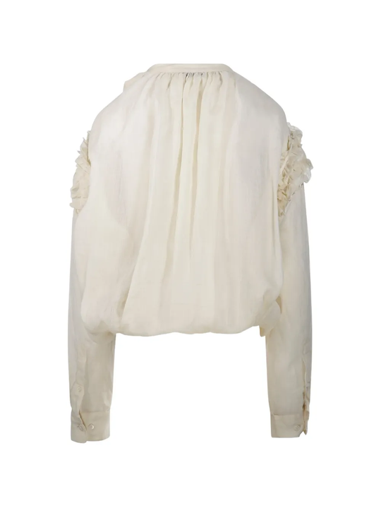 White shirt, back view