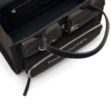 Close up of black bags, showing texture of the cotton fabric