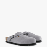 Grey sandals, front view