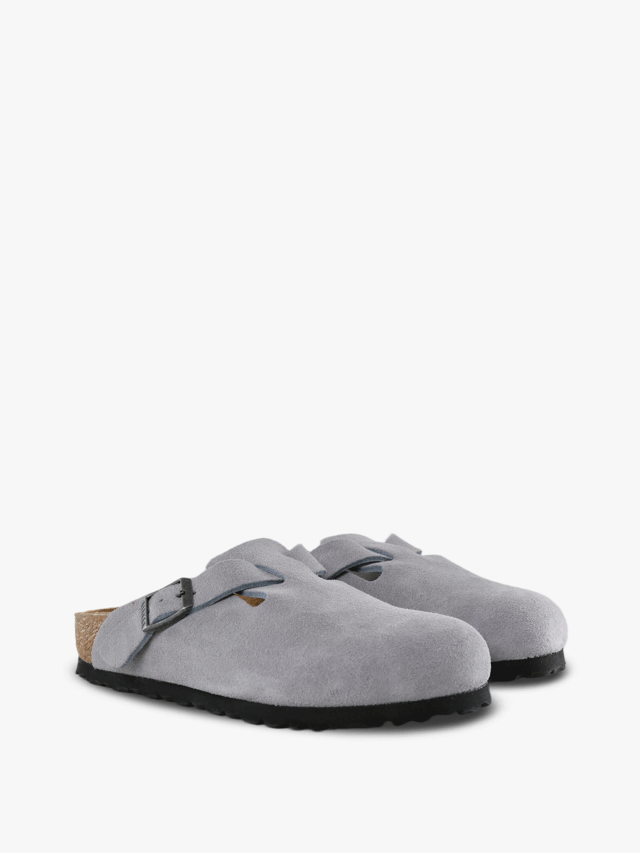 Grey sandals, front view