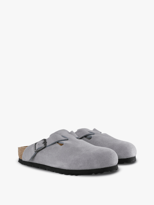 Grey sandals, front view