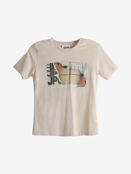 Tan t-shirt, front view