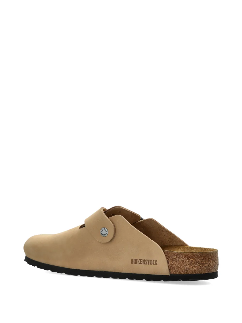 Tan sandals, side view