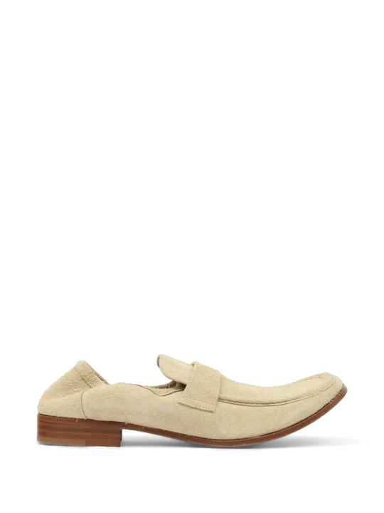tan loafers-mules,front view