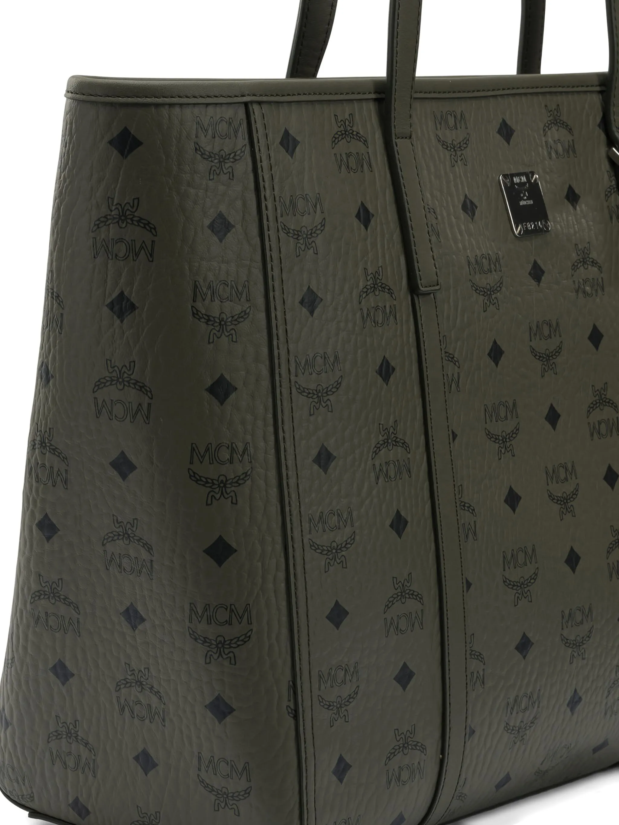 Close up of  Green bag ,showing texture of the leather