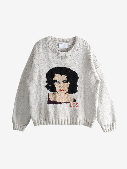 Grey sweater,front view