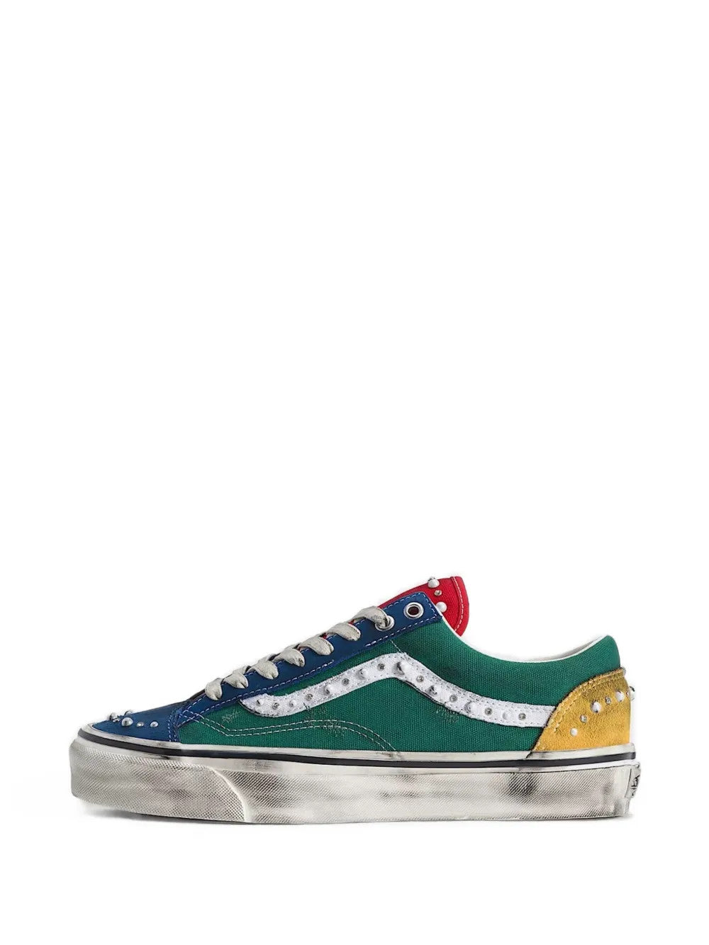 Green shoes, side view