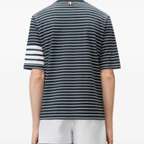 Navy t-shirt, full body view