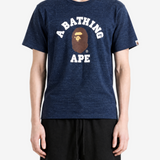 Navy t-shirt, full body view