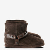 Brown boots, front view