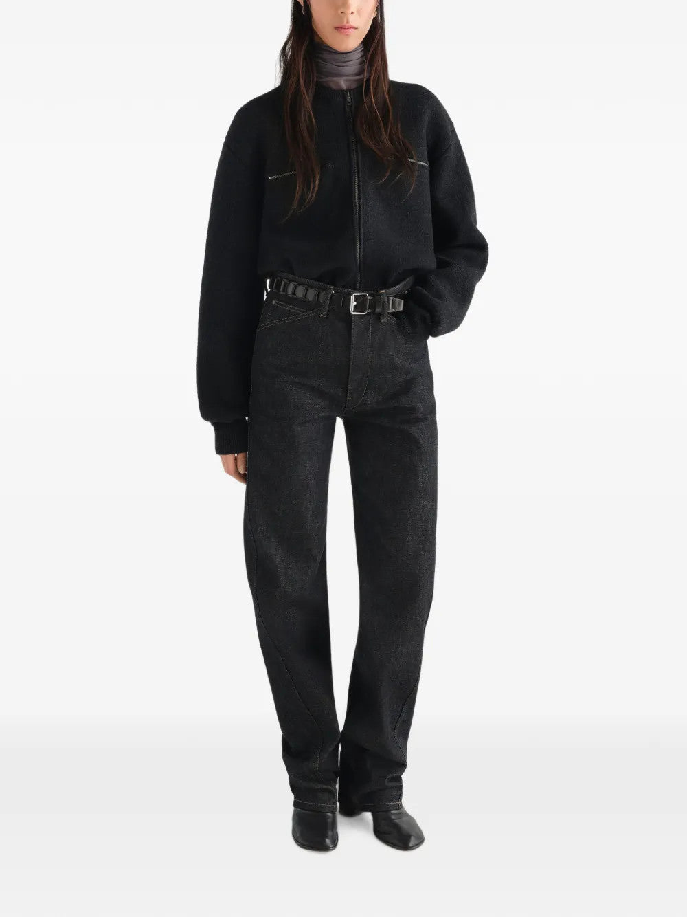 Black top, full body view