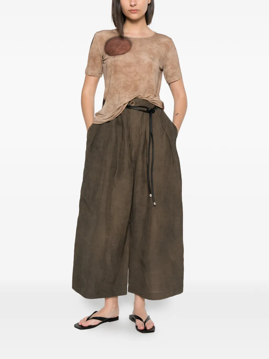 Brown pants, full body view