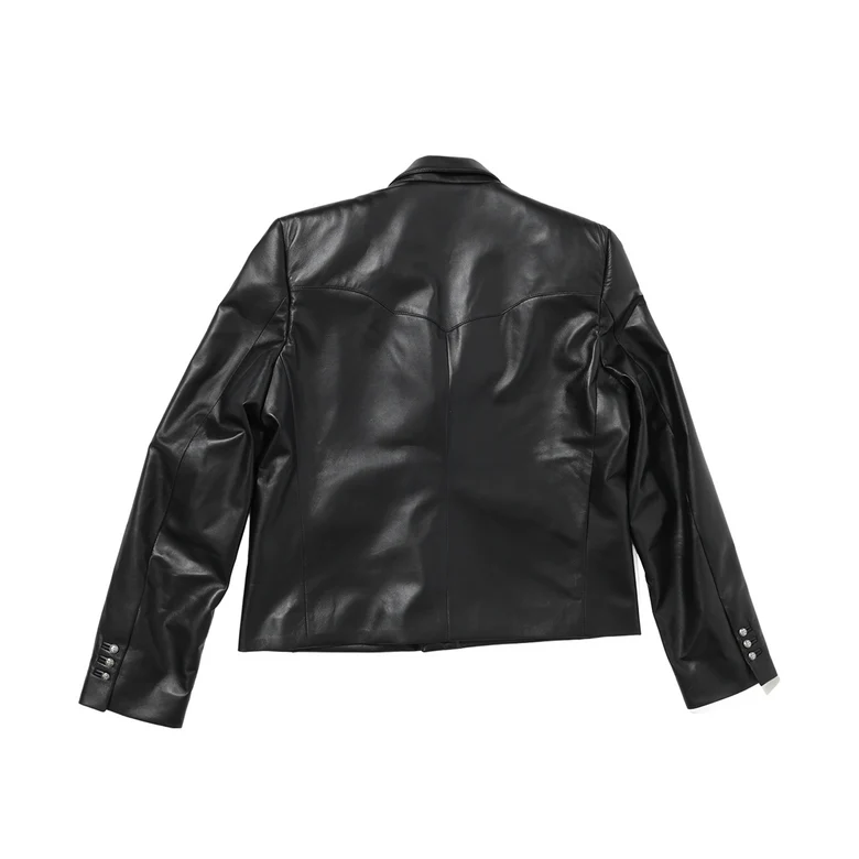 Black jacket, back view