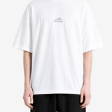 White t-shirt, full body view