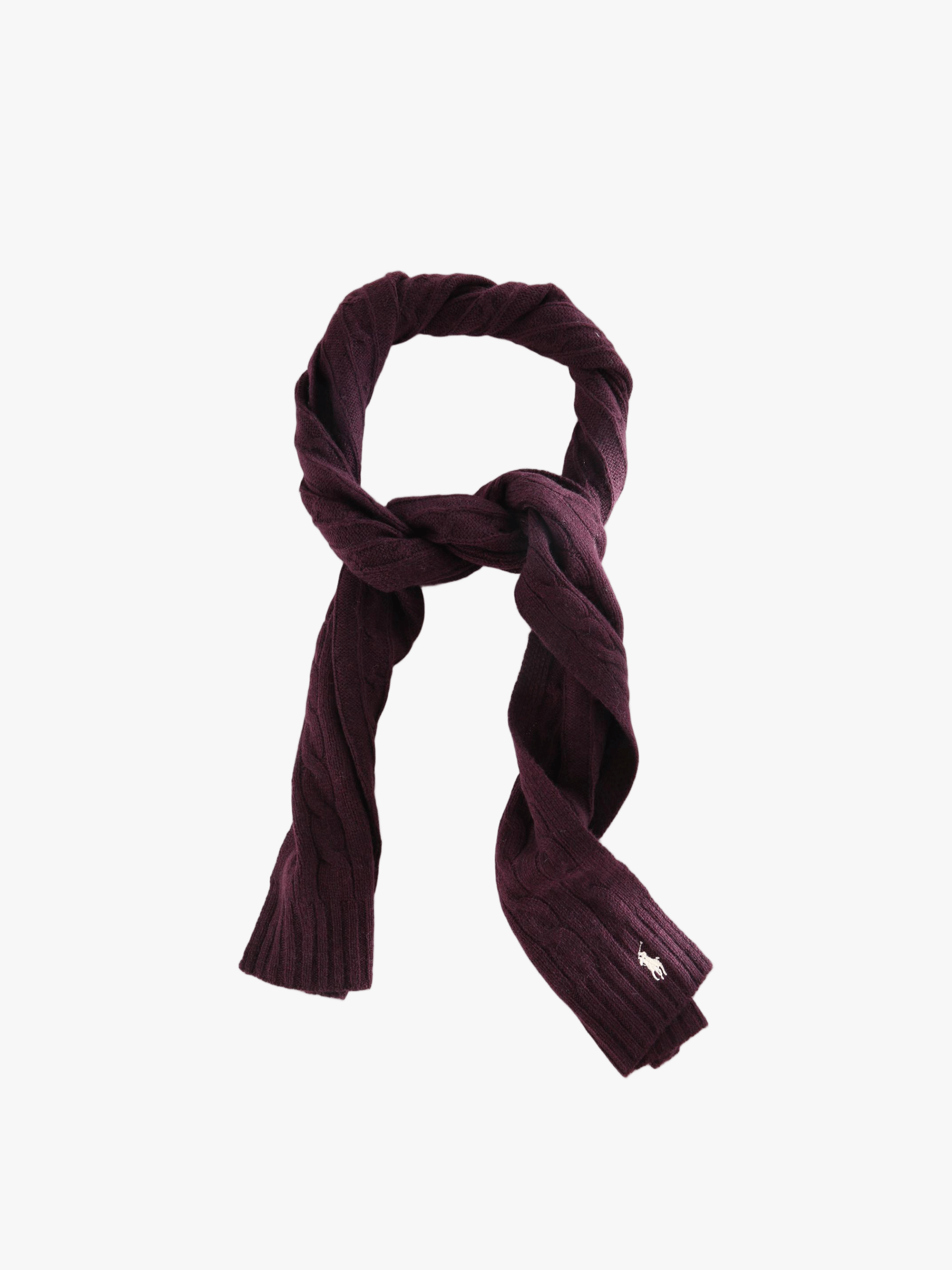 Purple scarf, front view