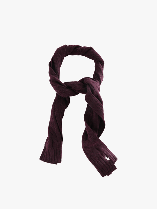 Purple scarf, front view
