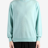 Green knitwear, full body view