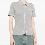 Grey t-shirt worn by a person, showing the t-shirt fit