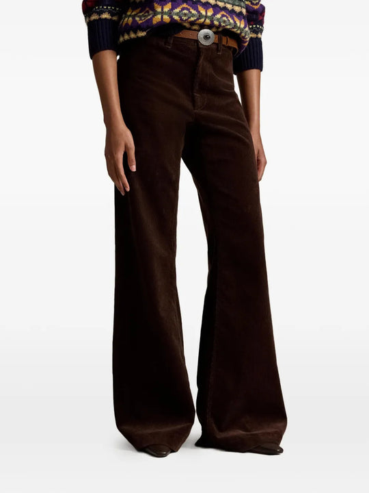 Brown pants, full body view