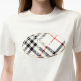 Tan t-shirt worn by a person, showing the t-shirt fit
