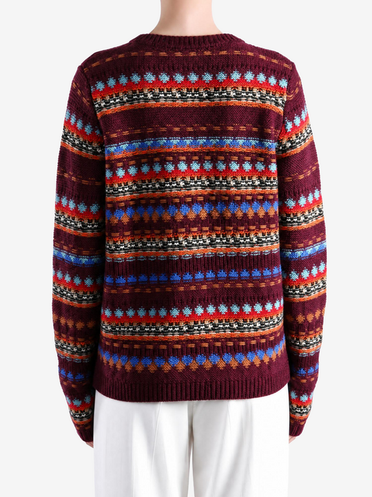 Burgundy hoodie, full body view