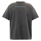 Black t-shirt, back view