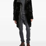 Black coat, full body view