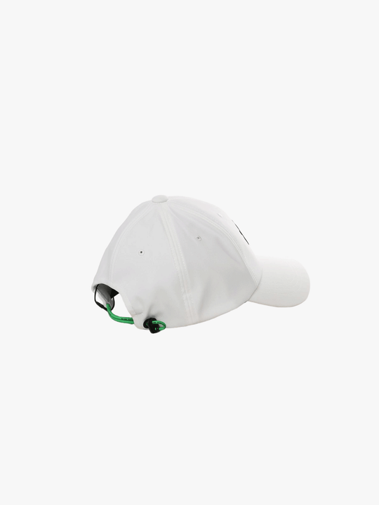 White hat, back view