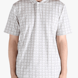 Grey shirt worn by a person, showing the shirt's fit