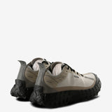 Tan sneakers, back view