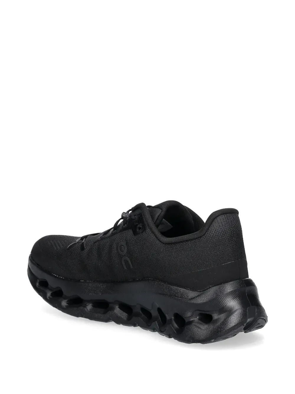 black sneakers, back view