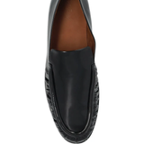 Black loafer, top view