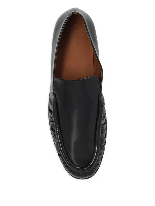 Black loafer, top view