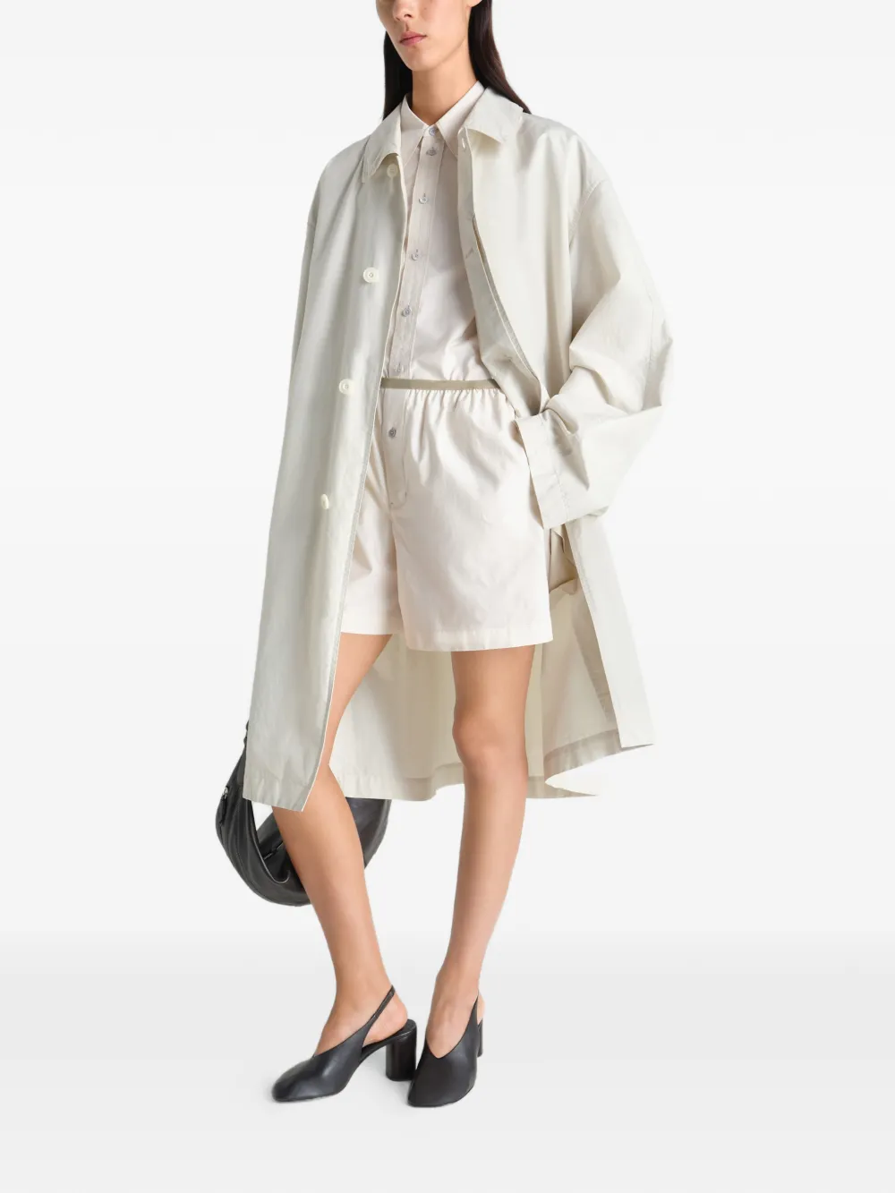 White coat, full body view